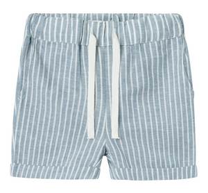 Bermuda in Misto Lino con Vita Regolaboile Pantaloncini Bambino - 13229476celeste