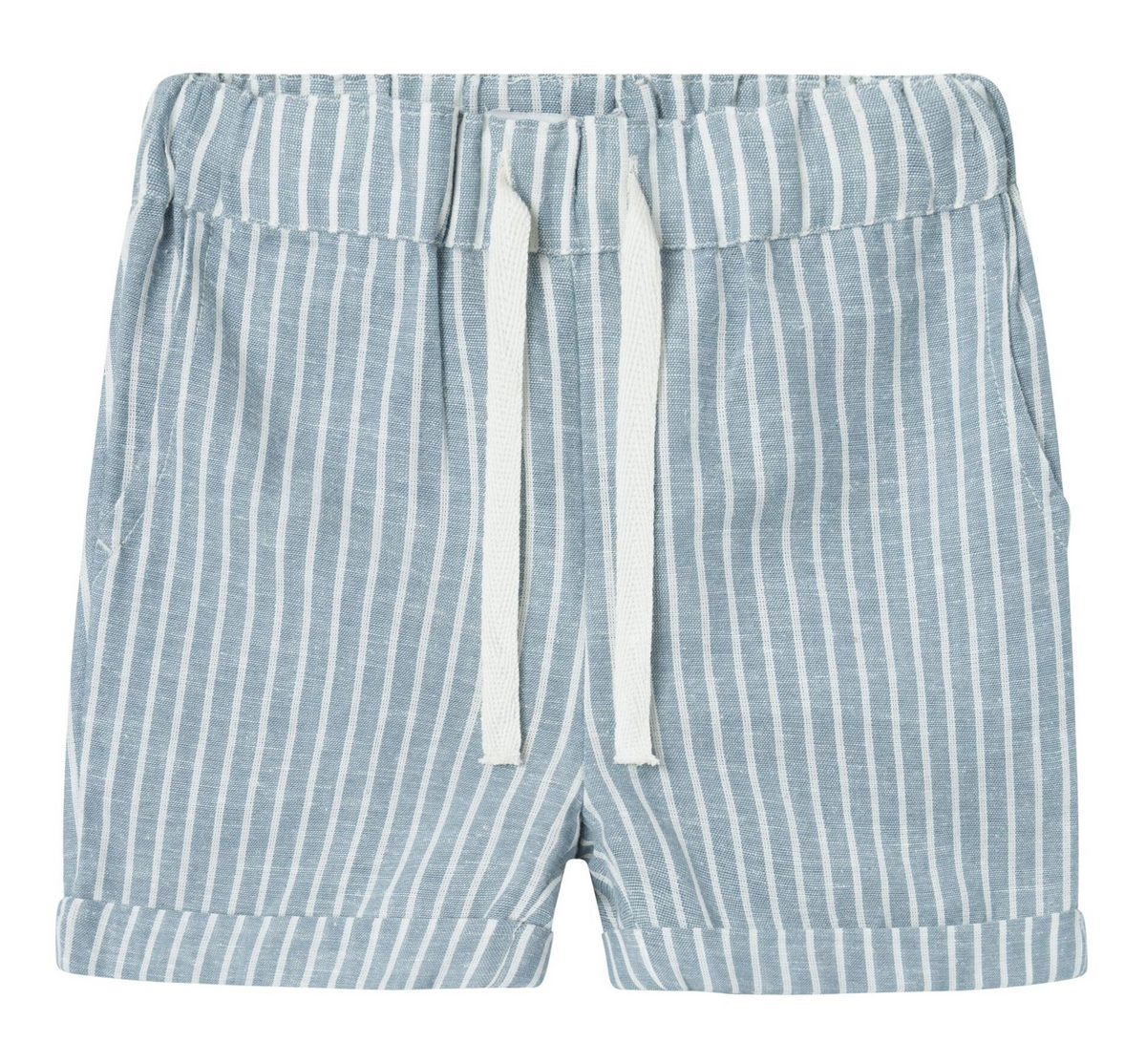 Bermuda in Misto Lino con Vita Regolaboile Pantaloncini Bambino - 13229476celeste