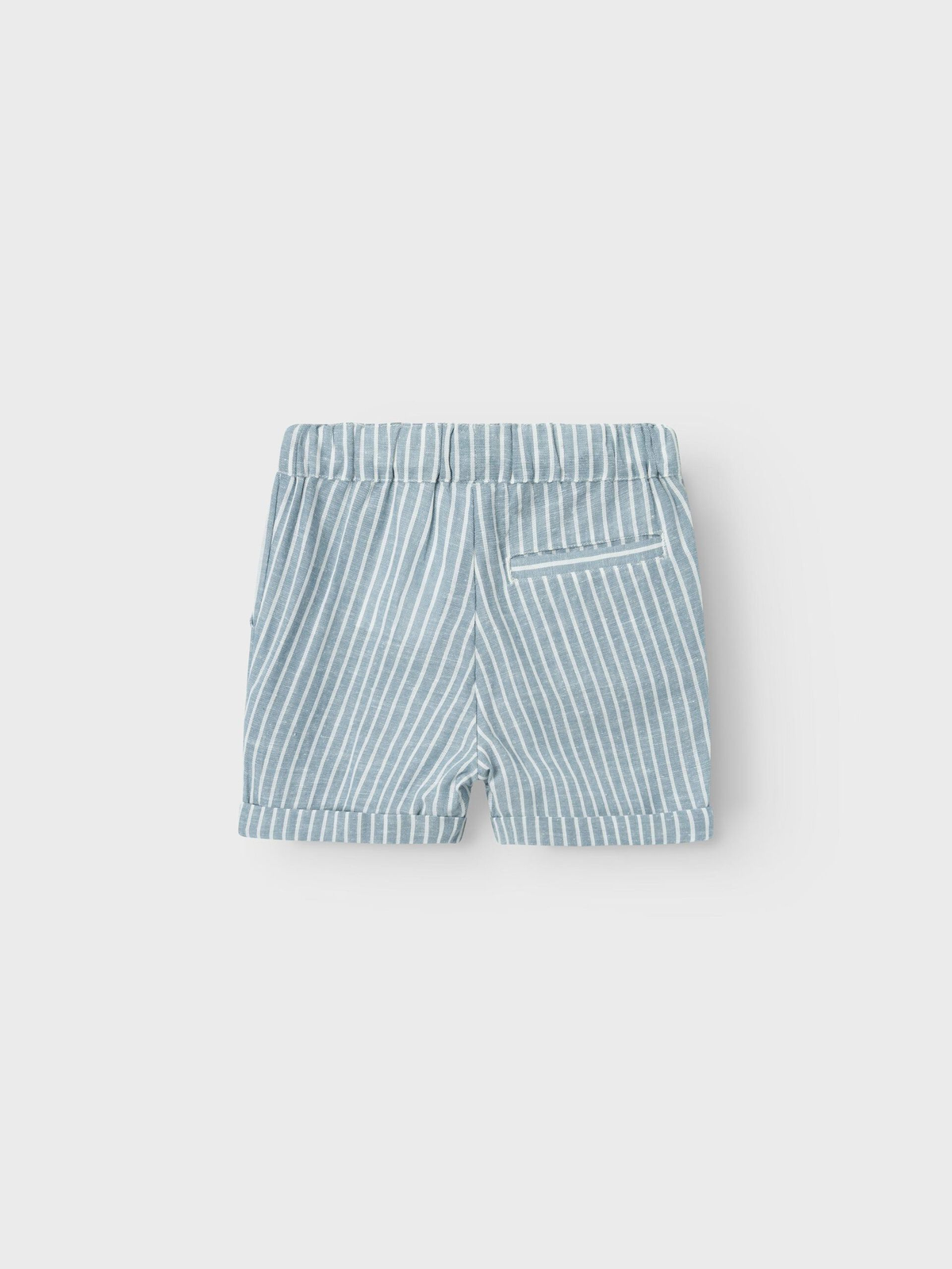 Bermuda in Misto Lino con Vita Regolaboile Pantaloncini Bambino - 13229476celeste