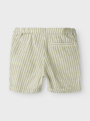 Bermuda in Misto Lino con Vita Regolaboile Pantaloncini Bambino - 13229476verde