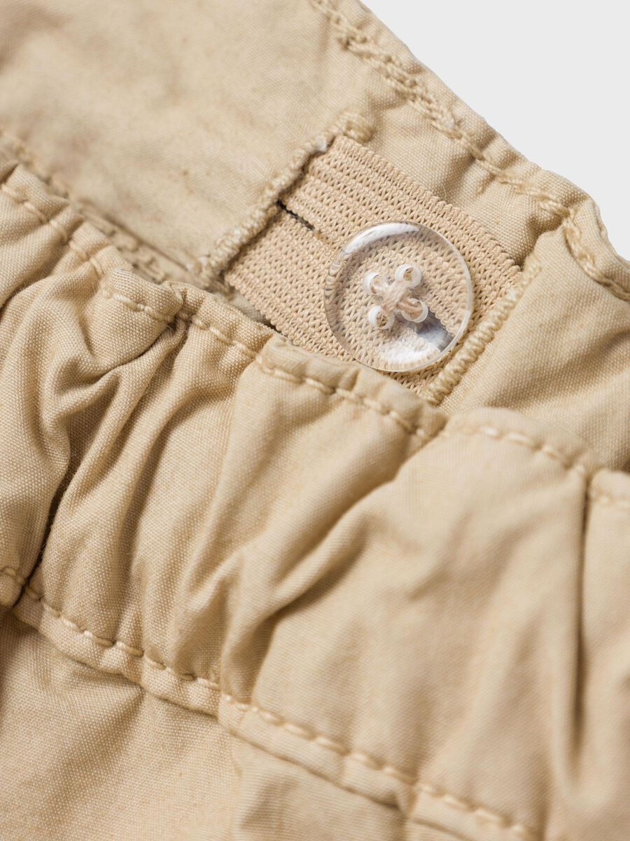 Bermuda Modello Cargo con Vita Regolabile Pantaloncini Bambino - 13226530beige