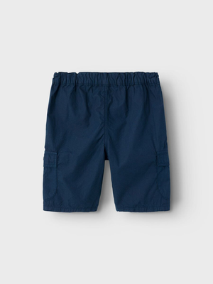 Bermuda Modello Cargo con Vita Regolabile Pantaloncini Bambino - 13226530blu