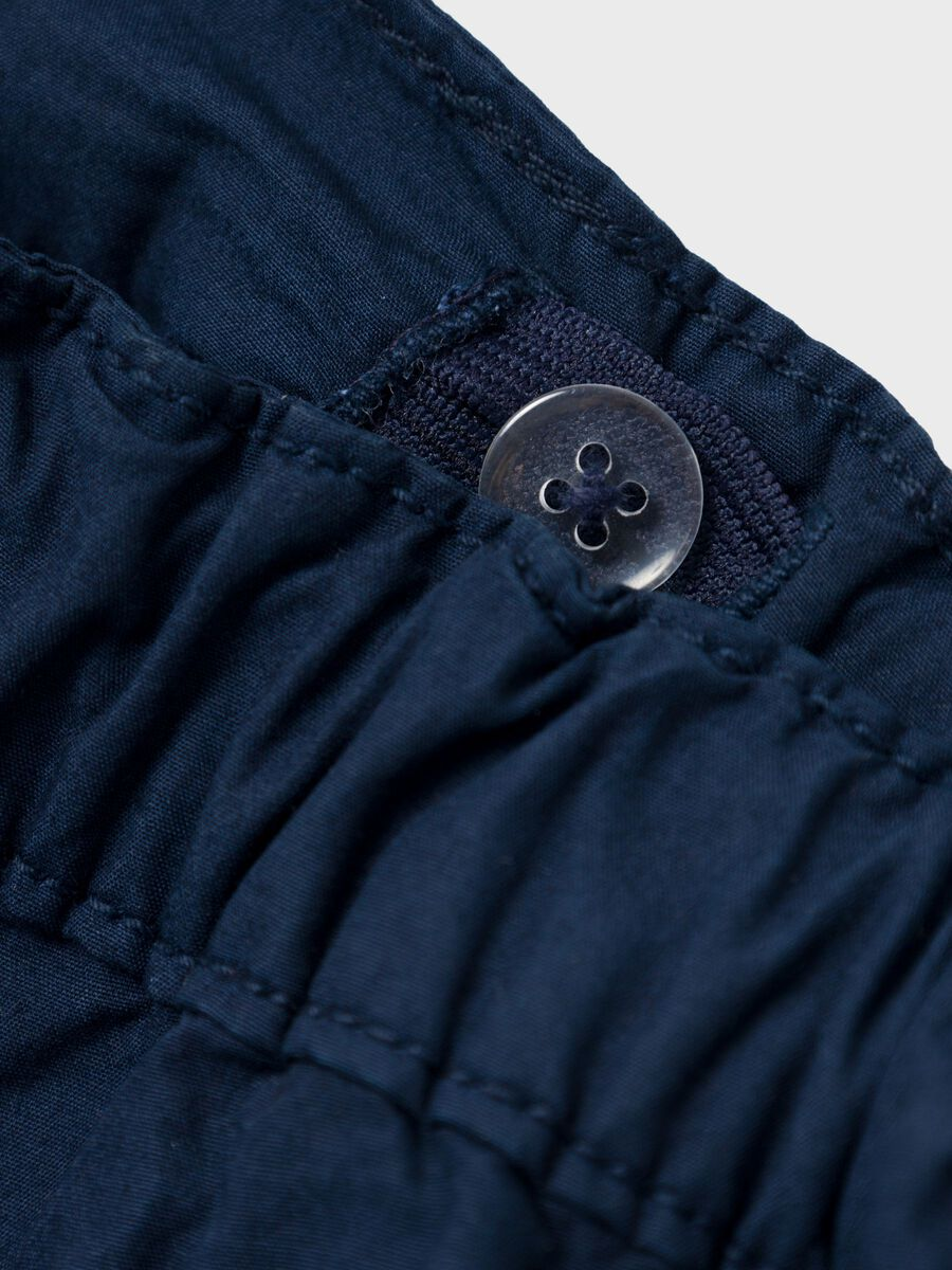 Bermuda Modello Cargo con Vita Regolabile Pantaloncini Bambino - 13226530blu