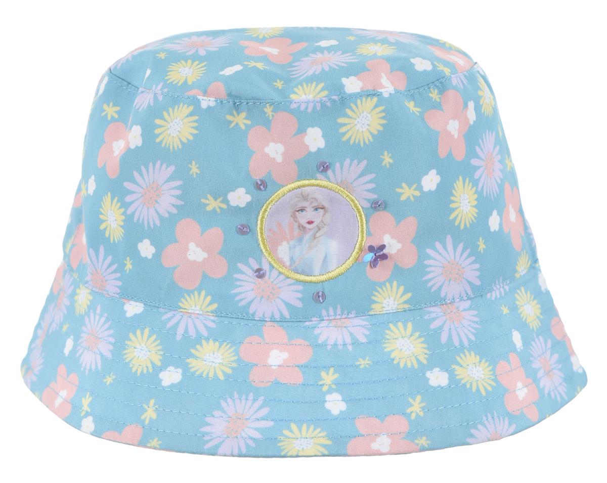 Cappello Frozen DISNEY Cappello Modello Alla Pescatora in 100% Pe Bambini - Ex4004celeste