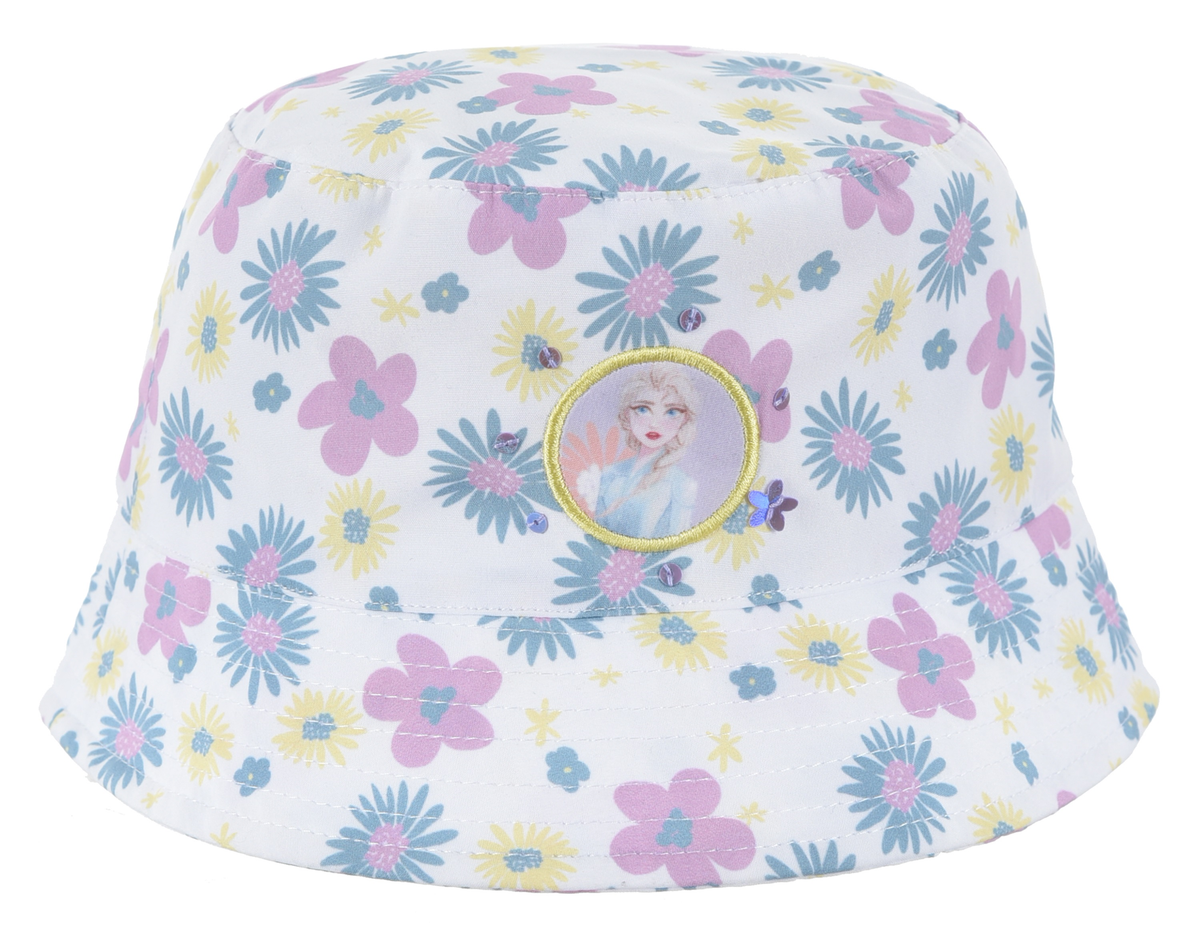 Cappello Frozen DISNEY Cappello Modello Alla Pescatora in 100% Pe Bambini - Ex4004bianco