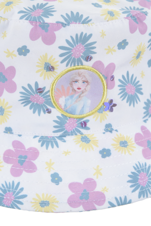 Cappello Frozen DISNEY Cappello Modello Alla Pescatora in 100% Pe Bambini - Ex4004bianco