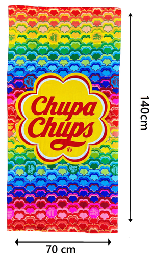 Telo Mare Chupa Chups Asciugamano per Bambini in Microfibra CM 140x70 - Chu24-1011