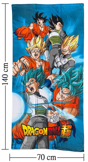 Telo Mare Dragon Ball Super Asciugamano per Bambini in Microfibra CM 140x70 - Db24-003