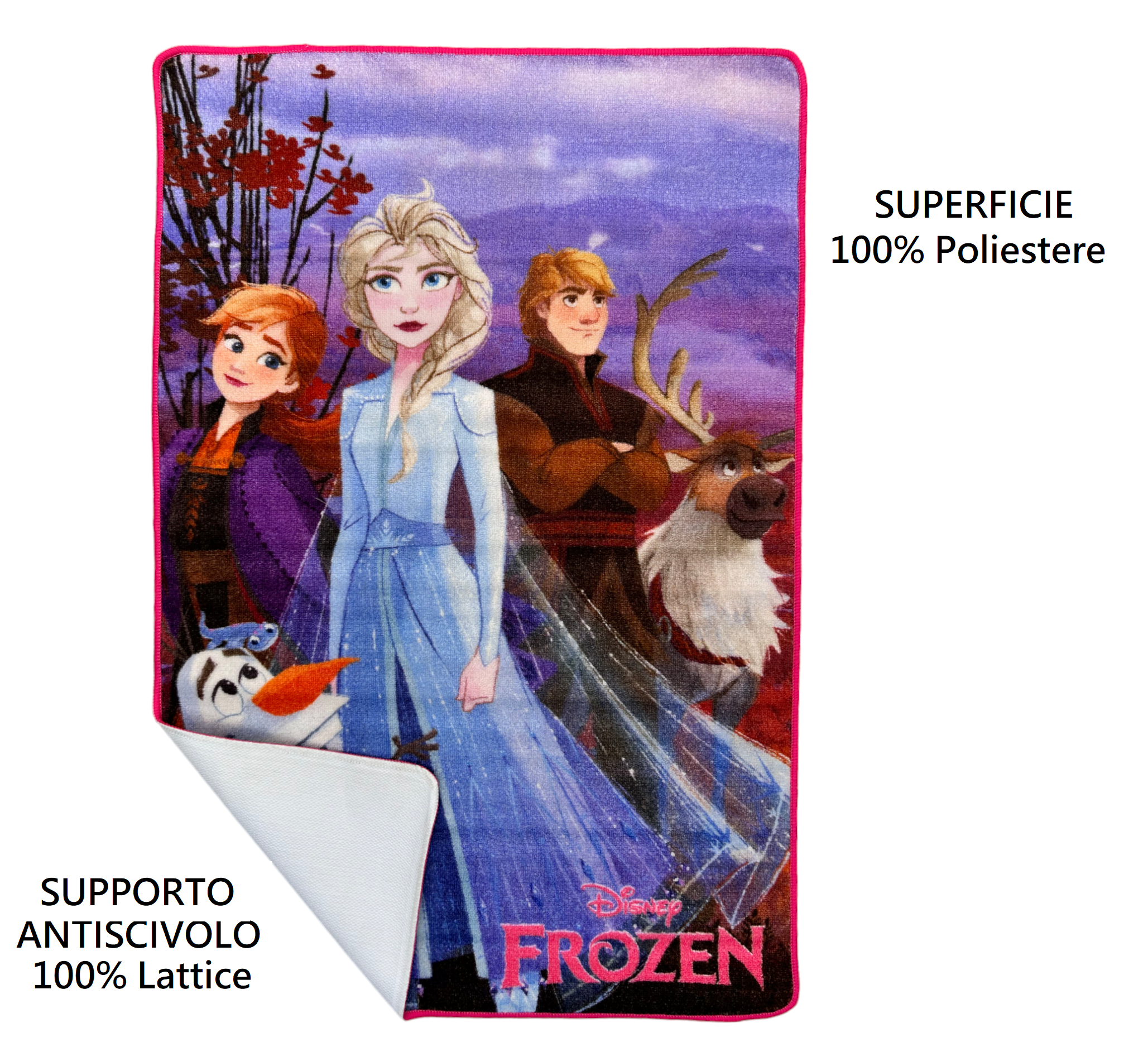 Tappeto Gioco Frozen DISNEY Microfibra Antiscivolo 80x120 CM - Fro24-3781