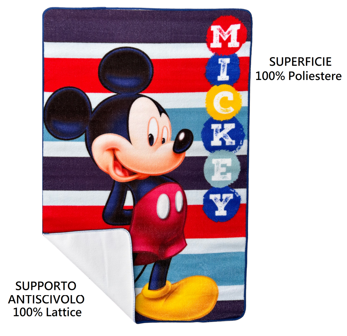 Tappeto Gioco Topolino DISNEY Microfibra Antiscivolo 80x120 CM - Mic24-3784