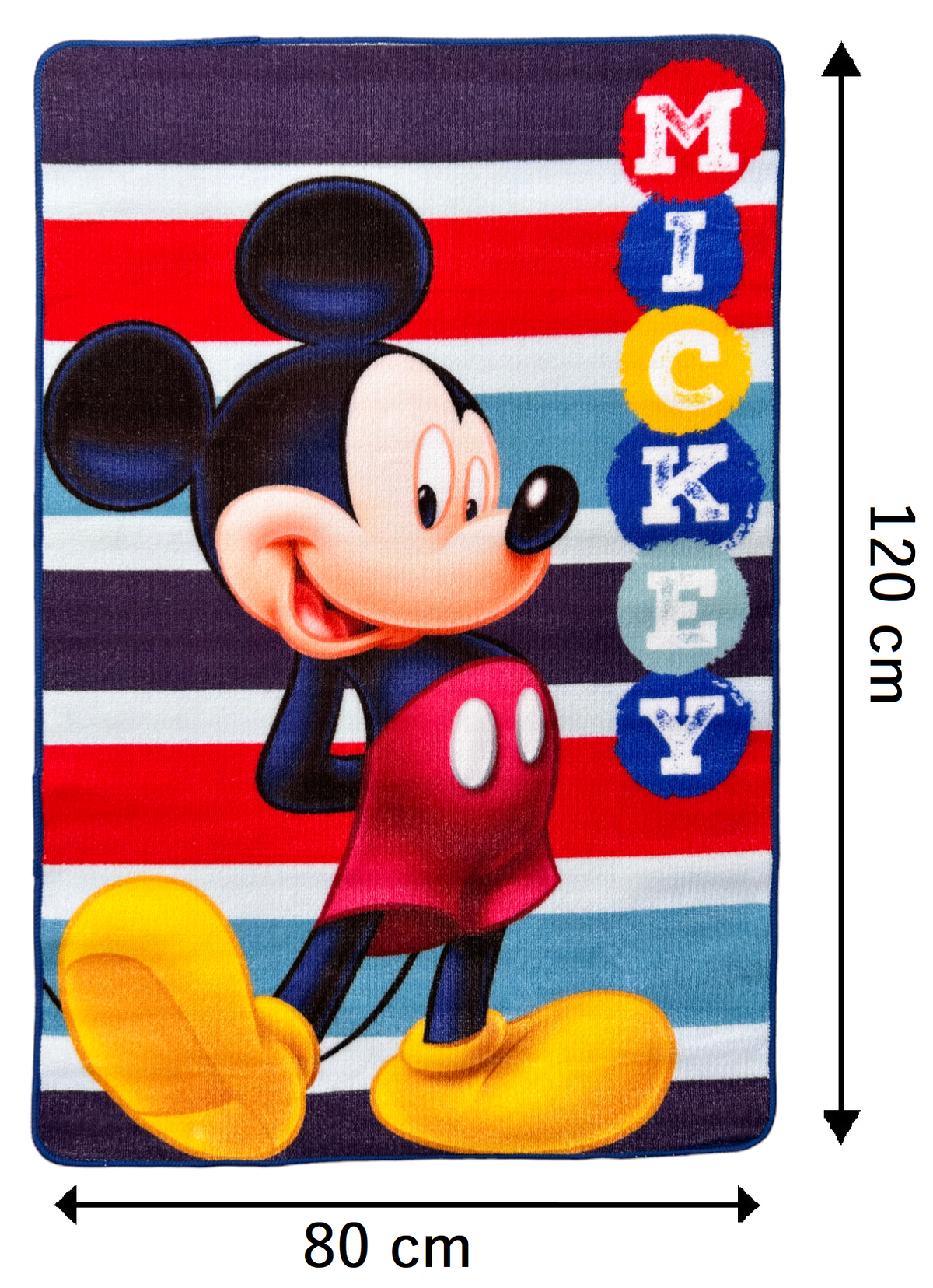 Tappeto Gioco Topolino DISNEY Microfibra Antiscivolo 80x120 CM - Mic24-3784