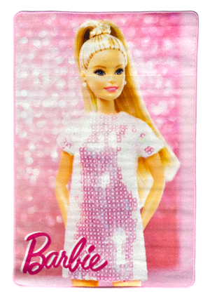 Tappeto Gioco Barbie Microfibra Antiscivolo 80x120 CM - Bar24-3980