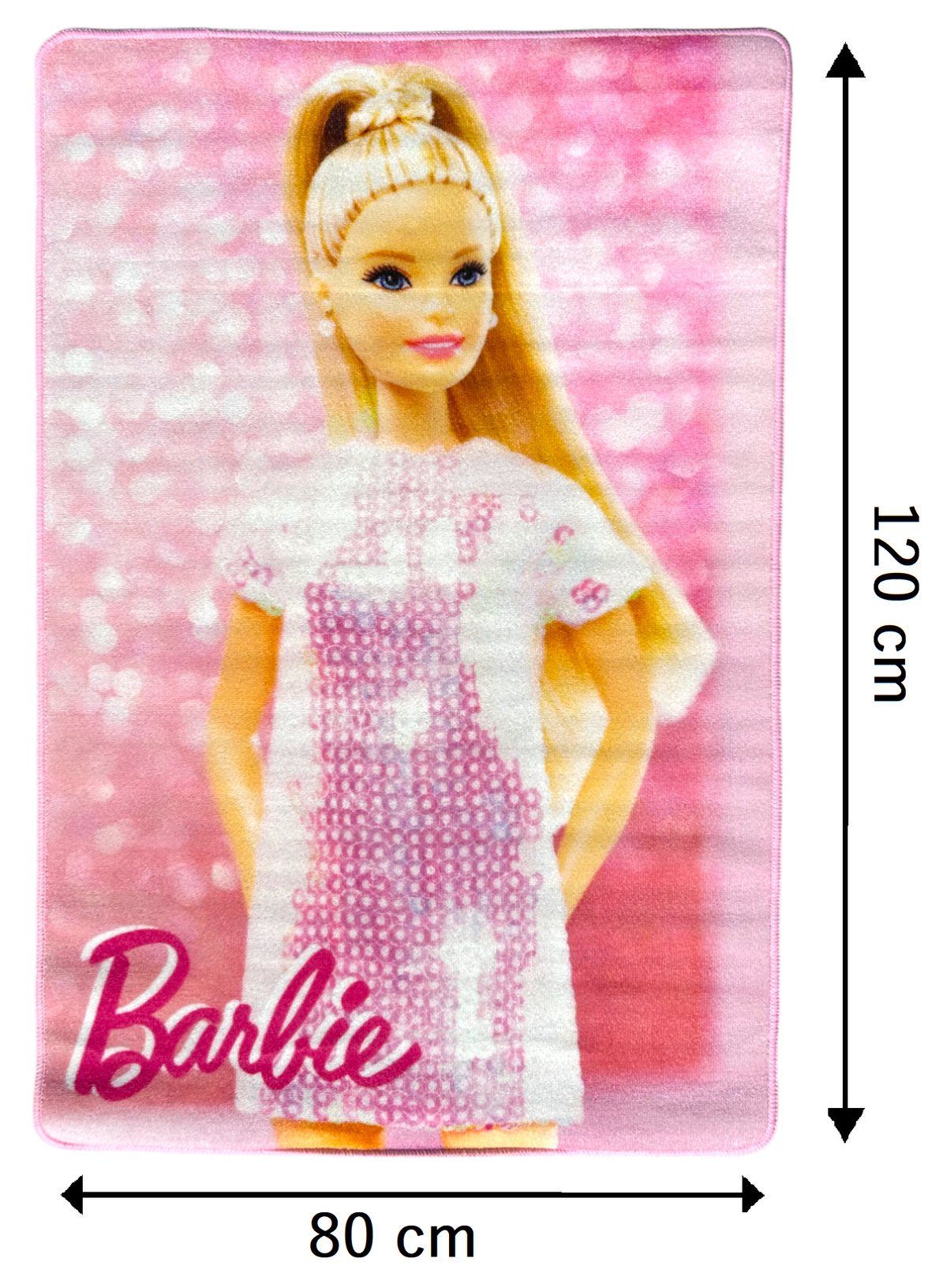 Tappeto Gioco Barbie Microfibra Antiscivolo 80x120 CM - Bar24-3980