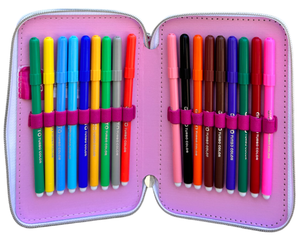 Astuccio Scuola 3d Paperina DISNEY Multiscomparto 3 Zip Portacolori Pennarelli Giotto - Dsy0972