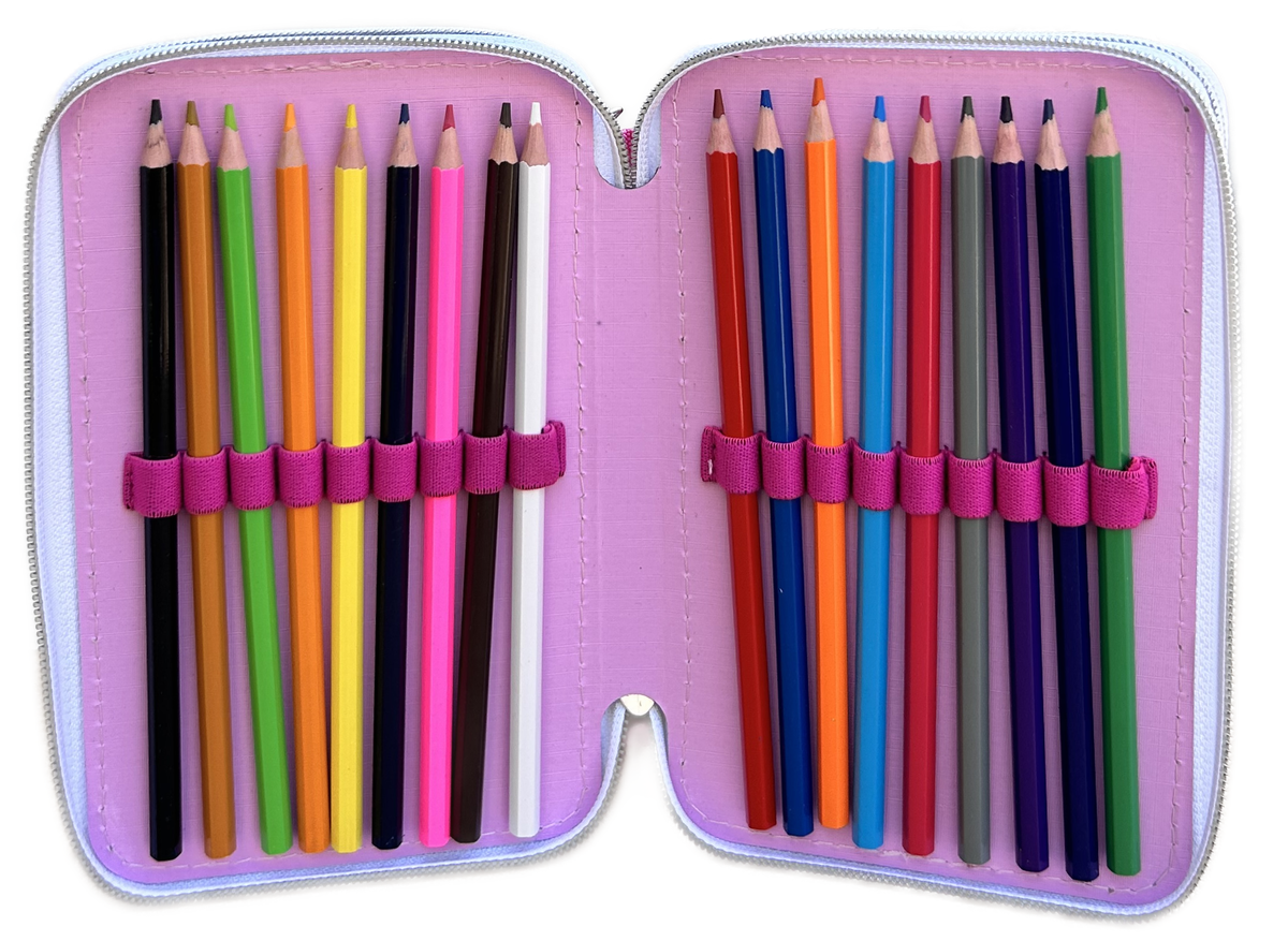 Astuccio Scuola 3d Paperina DISNEY Multiscomparto 3 Zip Portacolori Pennarelli Giotto - Dsy0972
