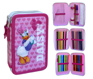 Astuccio Scuola 3d Paperina DISNEY Multiscomparto 3 Zip Portacolori Pennarelli Giotto - Dsy0972