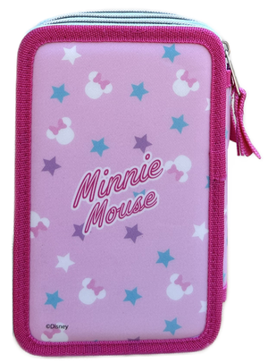 Astuccio Scuola 3d Minnie DISNEY Multiscomparto 3 Zip Portacolori Pennarelli Giotto - Min0972
