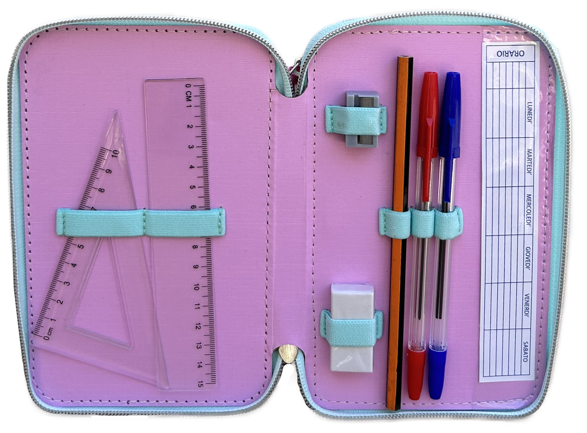 Astuccio Scuola 3d Minnie DISNEY Multiscomparto 3 Zip Portacolori Pennarelli Giotto - Min0972