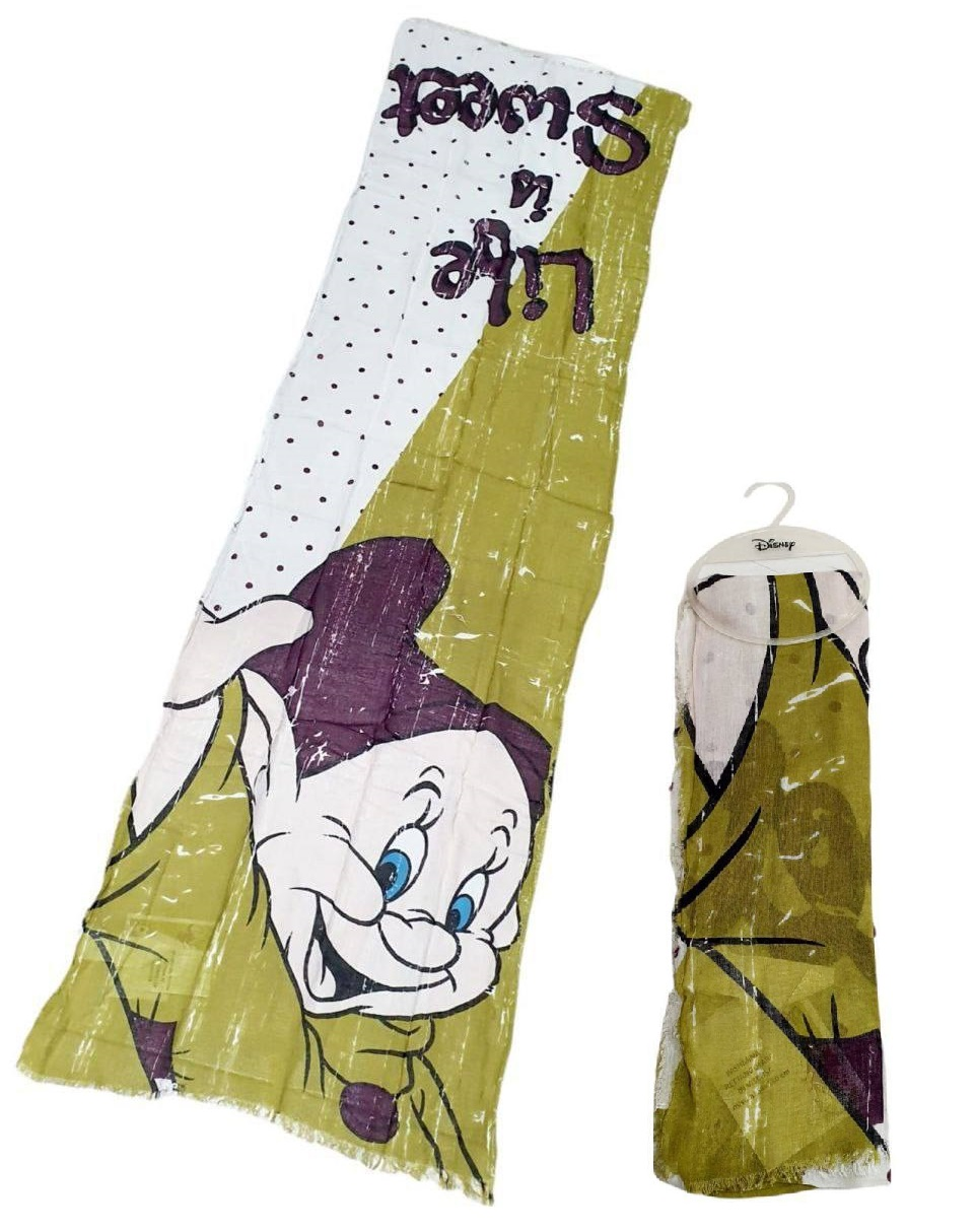 Foulard Cucciolo Sette Nani DISNEY Sciarpa Pareo 50x180 CM in Viscosa - D85393