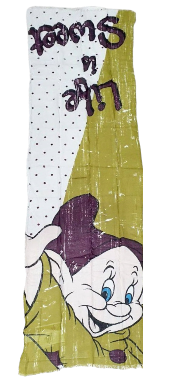 Foulard Cucciolo Sette Nani DISNEY Sciarpa Pareo 50x180 CM in Viscosa - D85393