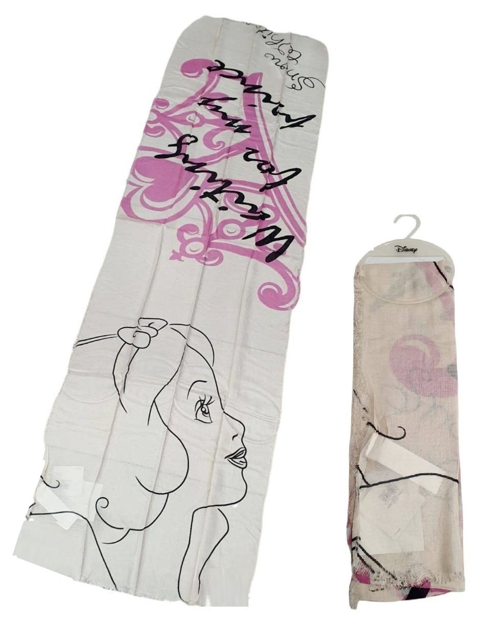 Foulard Biancaneve Principesse DISNEY Sciarpa Pareo 50x180 CM in Viscosa - D85396