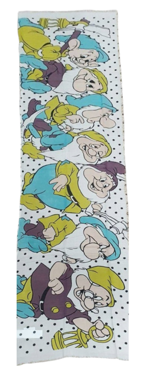 Foulard Sette Nani DISNEY Sciarpa Pareo 55x180 CM in Viscosa - D84903