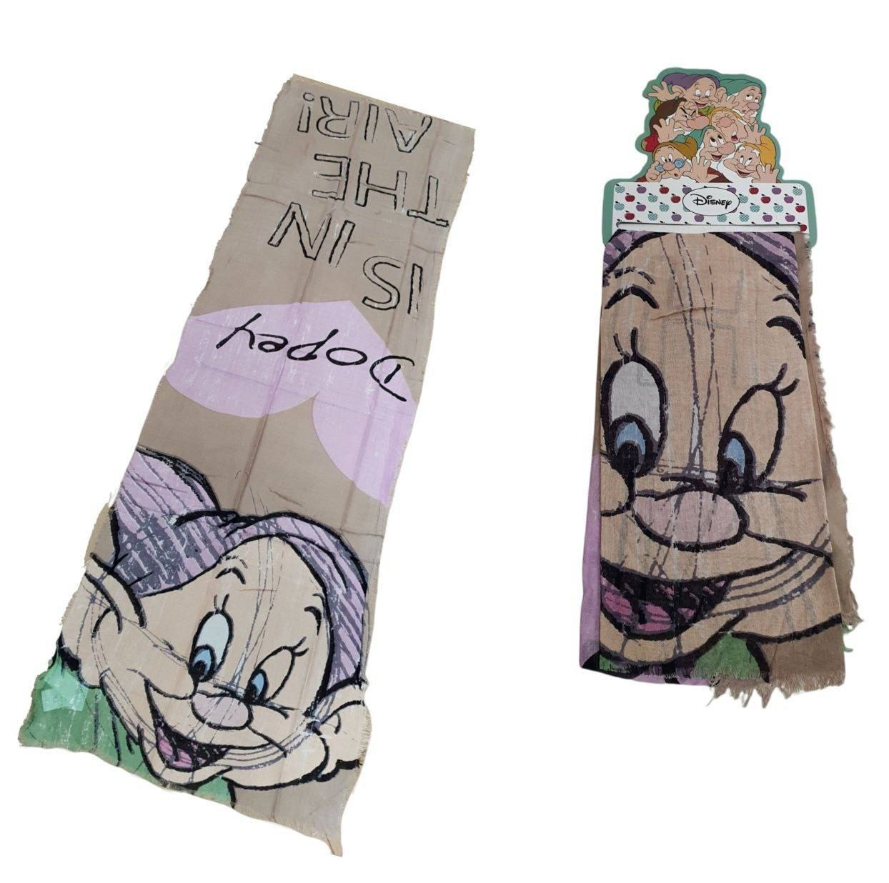 Foulard Cucciolo Sette Nani DISNEY Sciarpa Pareo 55x200 CM in Viscosa - D86541