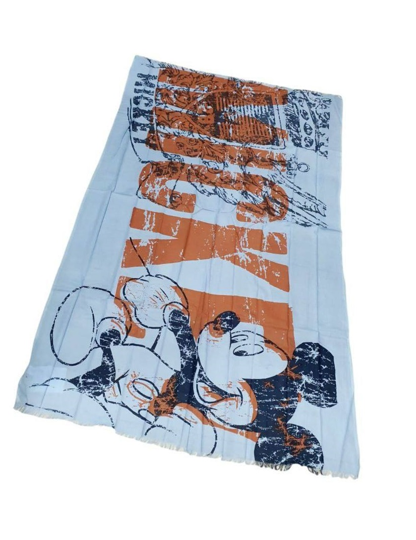 Foulard Topolino DISNEY Sciarpa Pareo 110x180 CM in Cotone - D82575