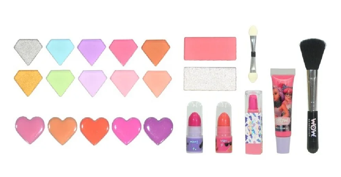 Valigetta con Trucchi Trousse Ombretti Rossetto Pennello Sicuro per Bambine - Wow00055