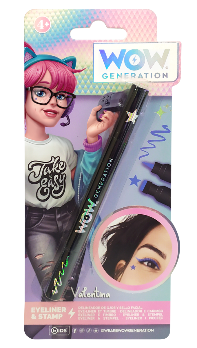 Eyeliner 2 in 1 per Bambine Stampino a Forma di Stella Colore Blu - Wow00015