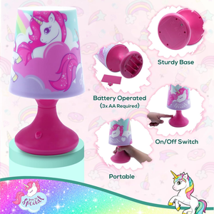 Luce Lampada Unicorno Comodino a Batterie Confezione Regalo - Kl11488