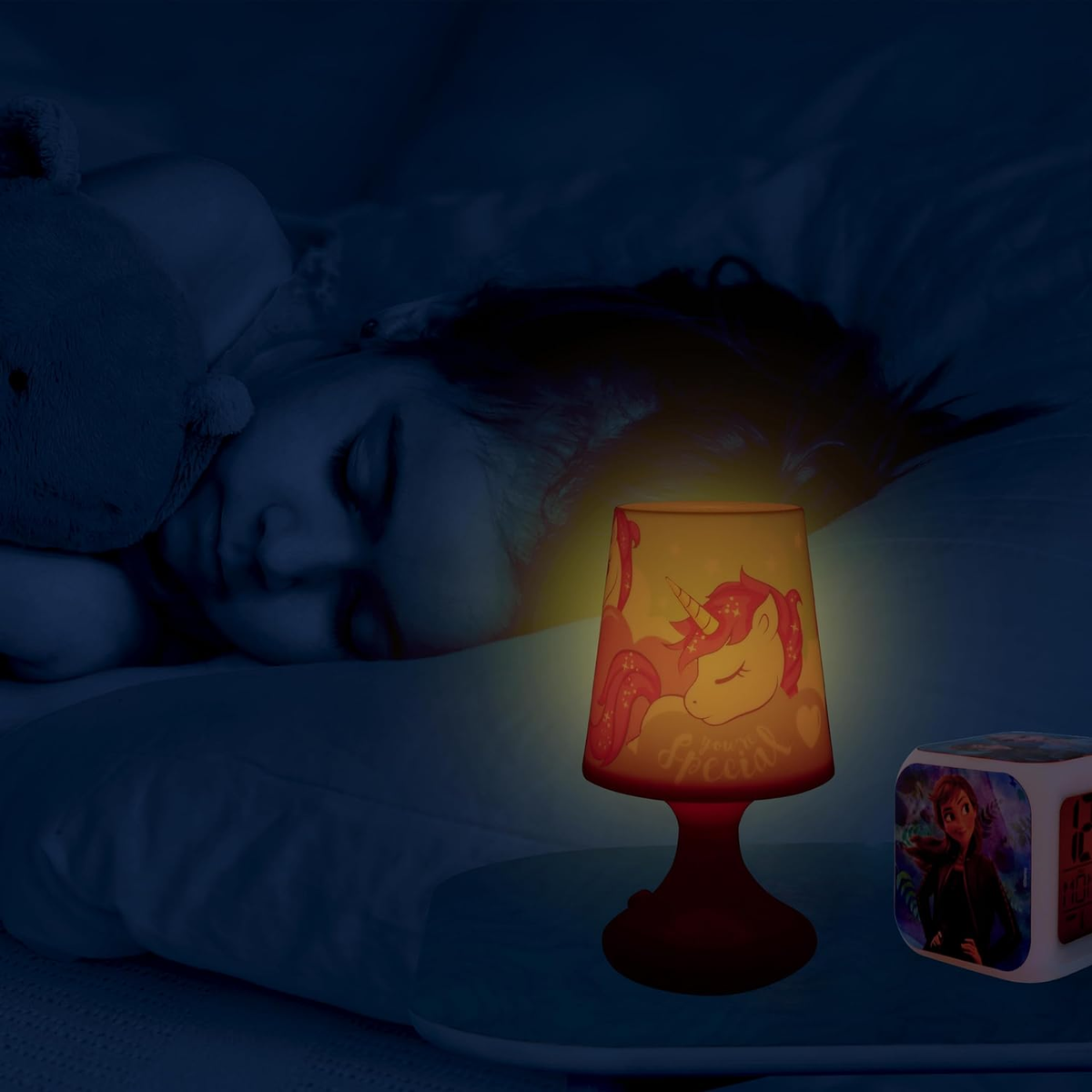 Luce Lampada Unicorno Comodino a Batterie Confezione Regalo - Kl11488