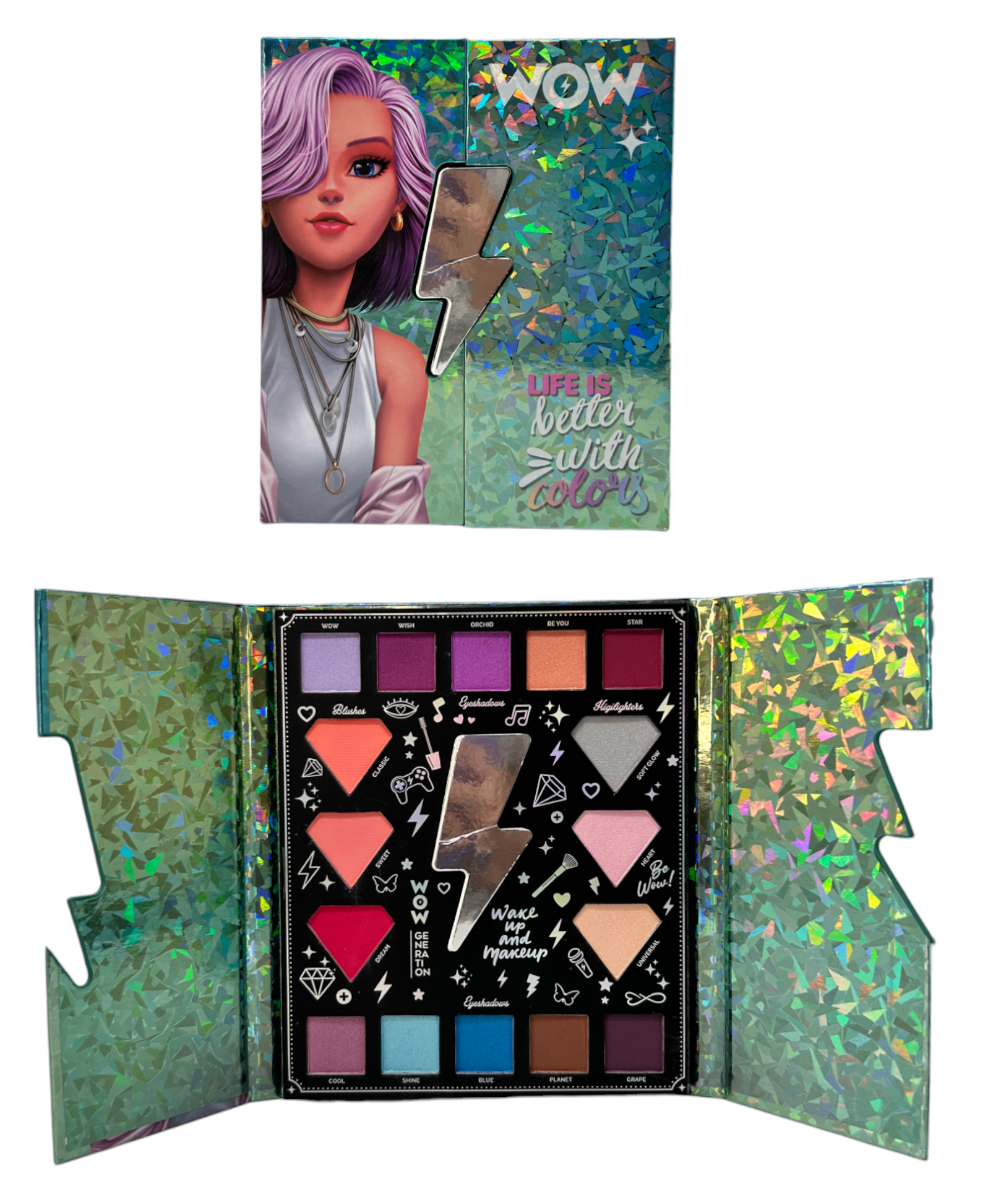 Palette Trucchi Trousse Ombretti Blush Illuminante Sicuro per Bambine - Wow00098