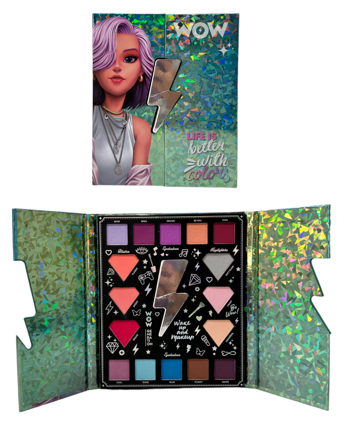 Palette Trucchi Trousse Ombretti Blush Illuminante Sicuro per Bambine - Wow00098