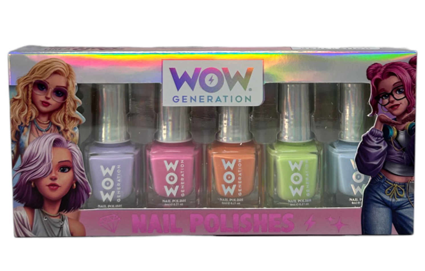 Smalti per Bambine Colori Pastelli Confezione da 5 Pezzi - Wow00110