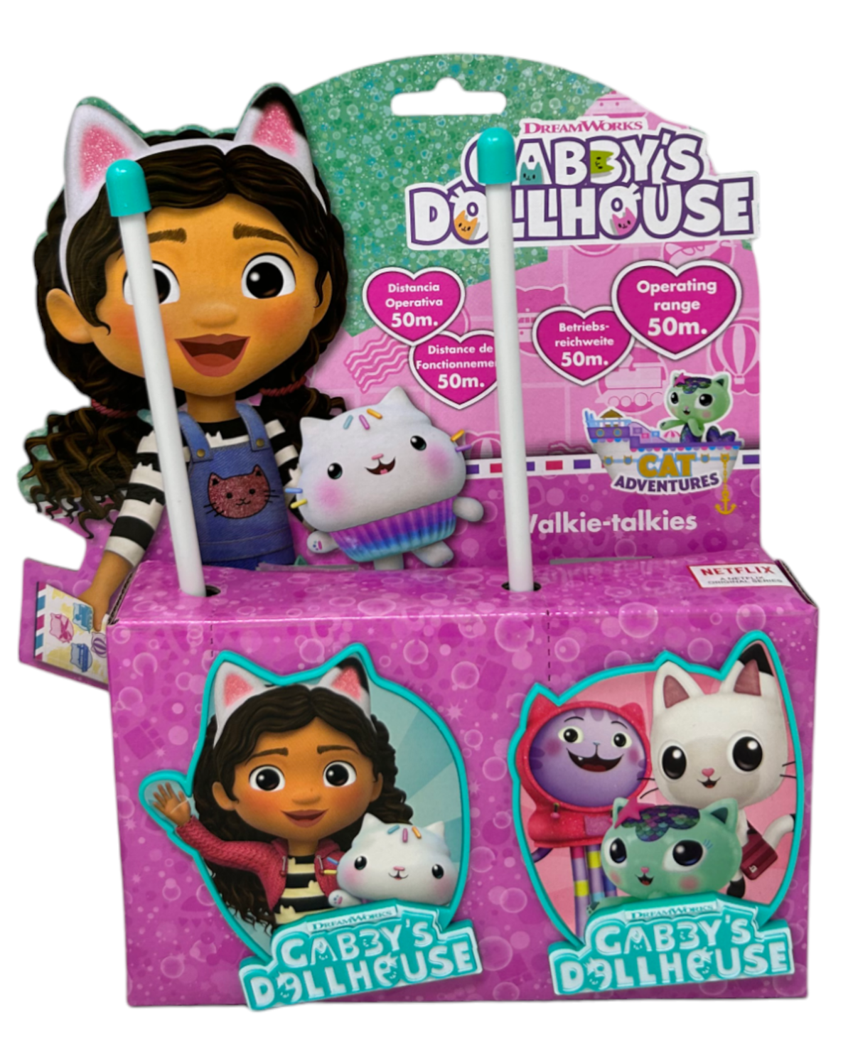 Walkie Talkie Gabby's Dollhouse 2 Radiotrasmittenti per Bambini Distanza 50 Metri - Gd00058
