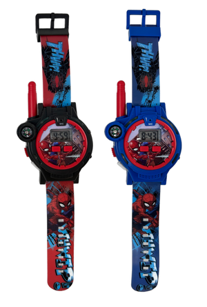 Orologio Walkie Talkie Spiderman MARVEL 2 Pezzi Multifunzione Radiotrasmittenti Torcia Bussola