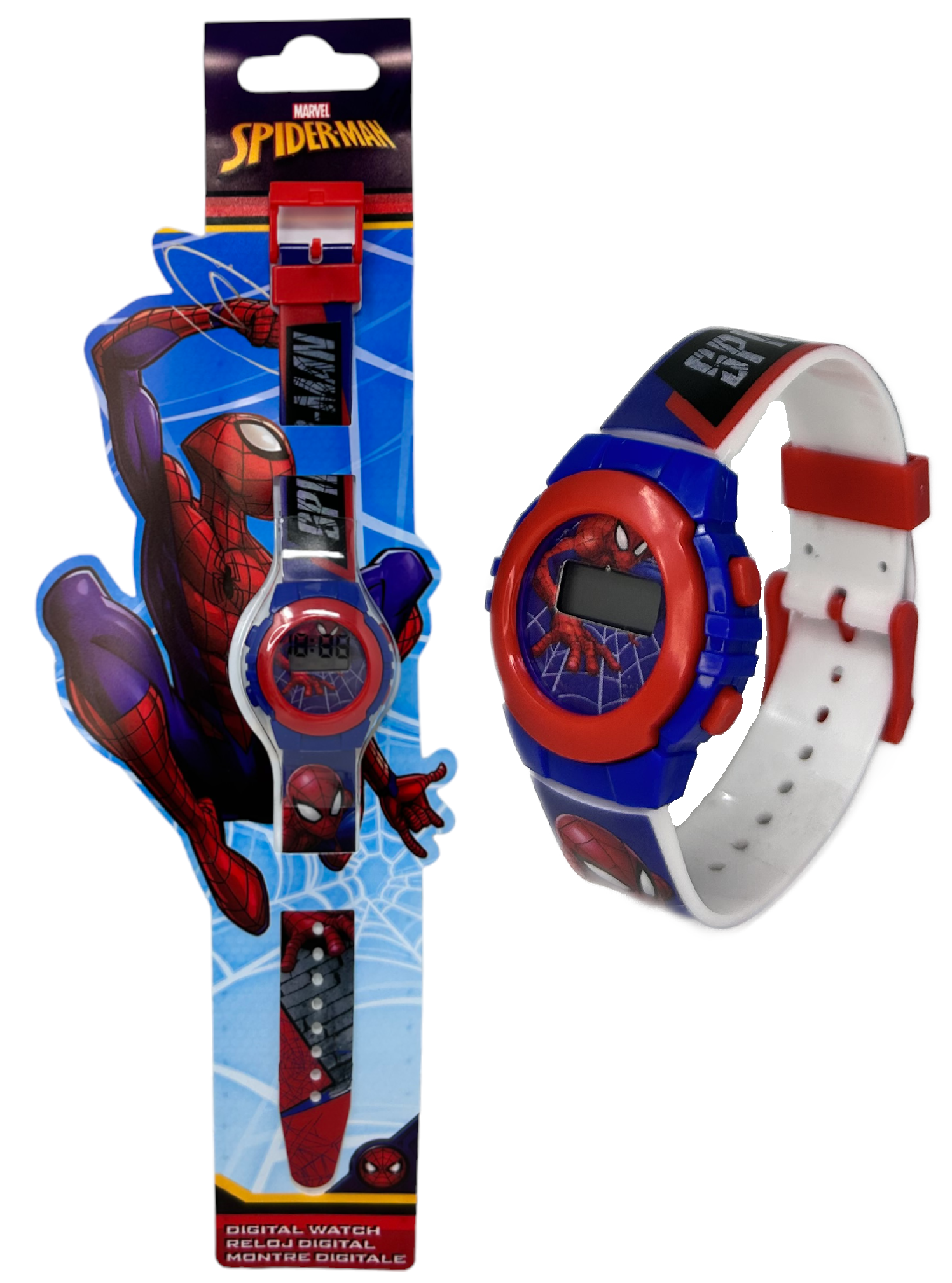 Orologio da Polso Digitale Spiderman MARVEL in Confezione Sagomata - Spd4972