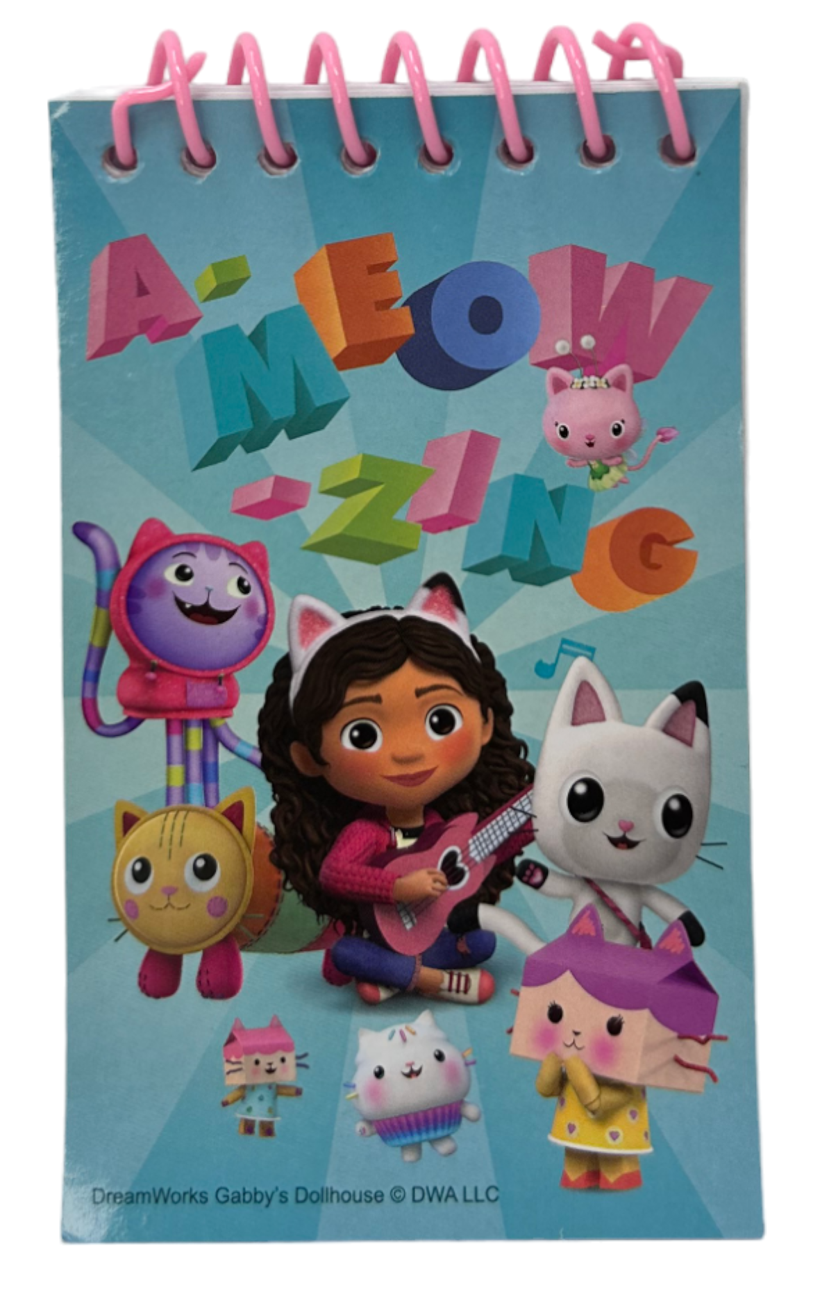 Set Cancelleria Gabby's Dollhouse 5 Pezzi Block Notes Matita Gomma Temperamatite e Righello - Gd00036