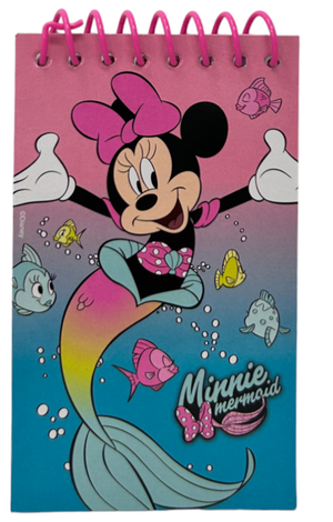 Set Cancelleria Minnie DISNEY 5 Pezzi Block Notes Matita Gomma Temperamatite e Righello - Mn30023