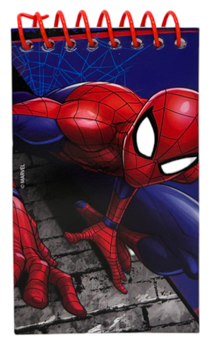 Set Cancelleria Spiderman MARVEL 5 Pezzi Block Notes Matita Gomma Temperamatite e Righello - Sp50017