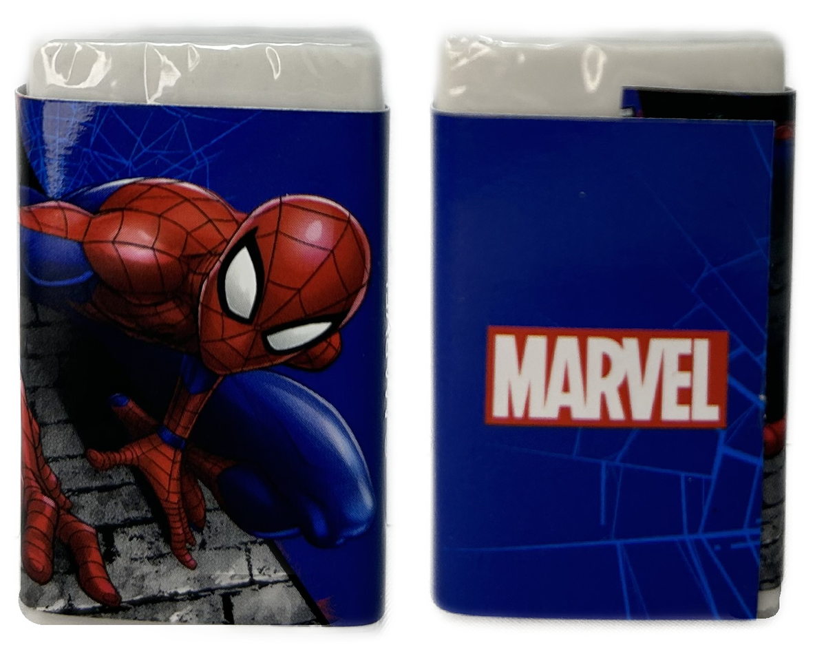 Set Cancelleria Spiderman MARVEL 5 Pezzi Block Notes Matita Gomma Temperamatite e Righello - Sp50017