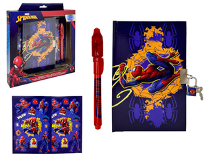 Diario Segreto con Lucchetto Spiderman MARVEL + Accessori in Confezione Regalo - Sp50069
