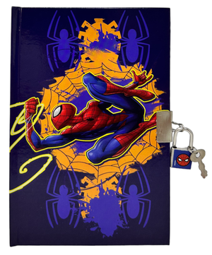 Diario Segreto con Lucchetto Spiderman MARVEL + Accessori in Confezione Regalo - Sp50069