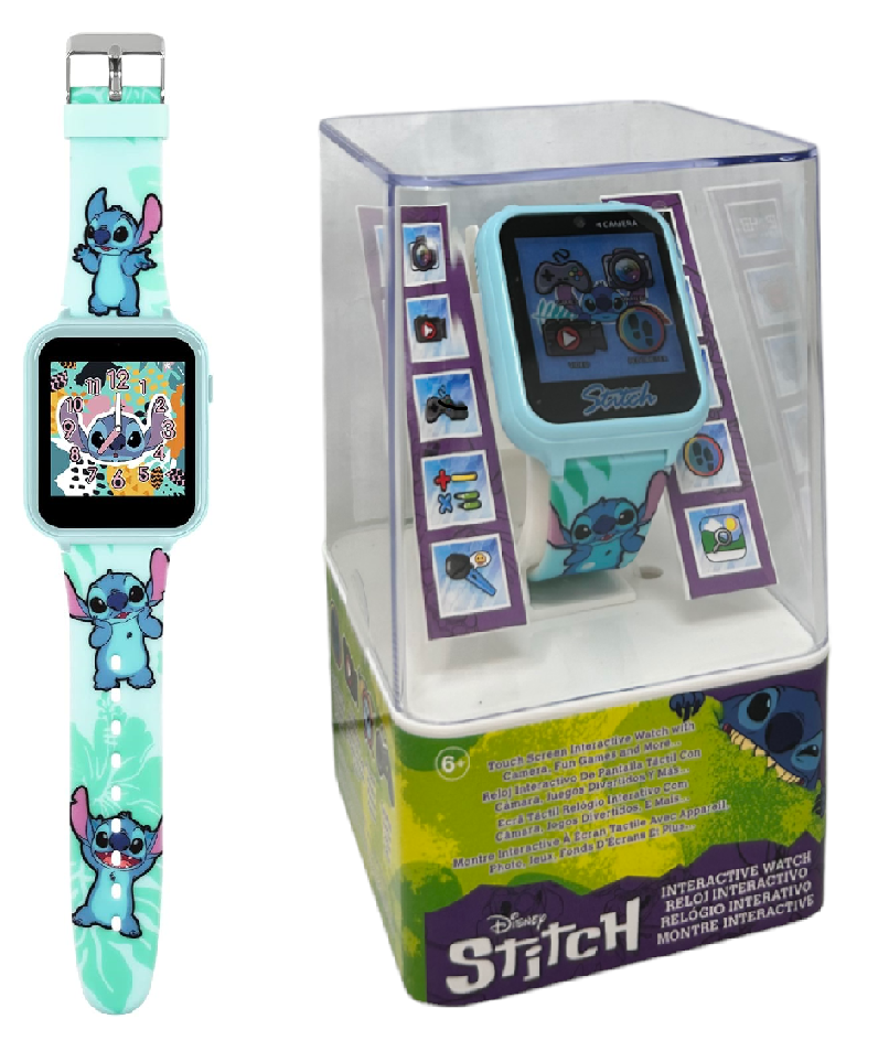 Orologio Interattivo Stitch DISNEY Smartwatch Gioco Multifunzione con USB - Las4027