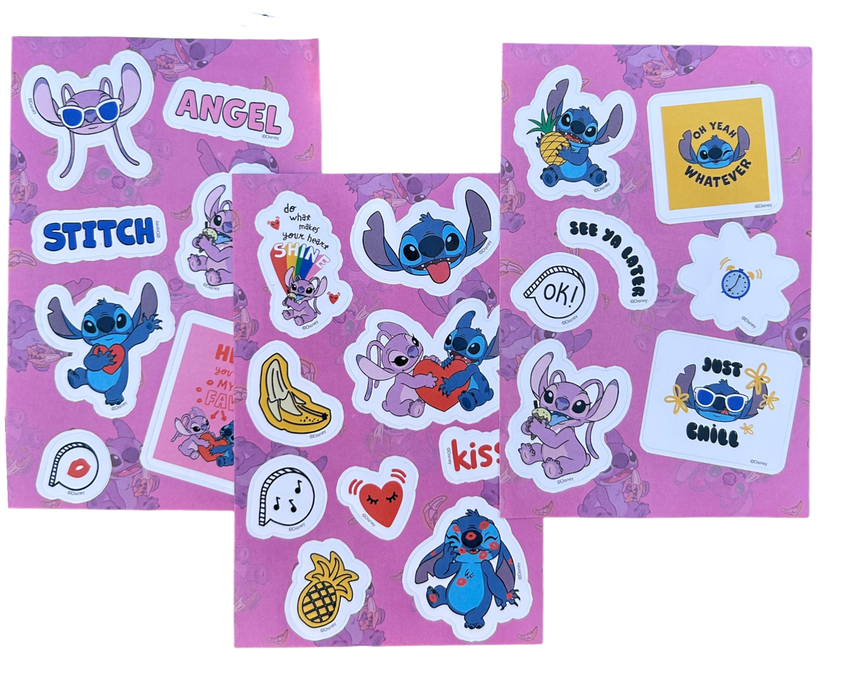 Diario Segreto Glitter Angel Stitch DISNEY con Penna Magica e Accessori con Confezione - Lst0824