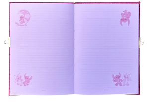Diario Segreto Glitter Angel Stitch DISNEY con Penna Magica e Accessori con Confezione - Lst0824