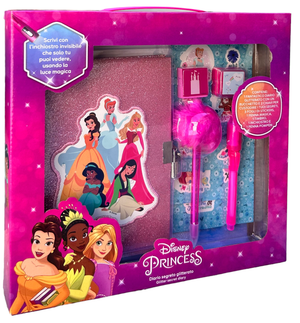 Diario Segreto Glitter Principesse DISNEY con Penna Magica e Accessori con Confezione - Pr0824