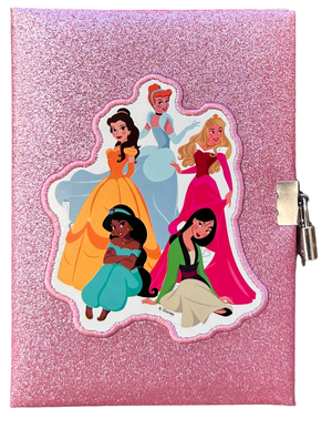 Diario Segreto Glitter Principesse DISNEY con Penna Magica e Accessori con Confezione - Pr0824