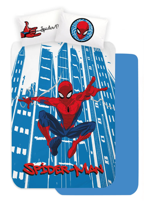 Completo Lenzuola 3 Pezzi Spiderman MARVEL per Letto una Piazza e Mezza Lenzuola in 100% Cotone